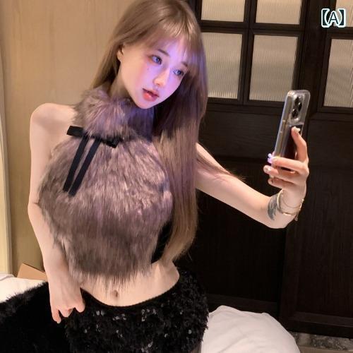 レディース トップス ホルターネック レディース トップス ホルターネック ホット ガール デザイン バ..