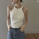 レディース トップス ホルターネック レディース トップス ホルターネック HI ホワイト ホルターネック ベスト T シャツ レディース 夏 2025 新作 一 体型 胸 パッド 高級 スリミング トップ
