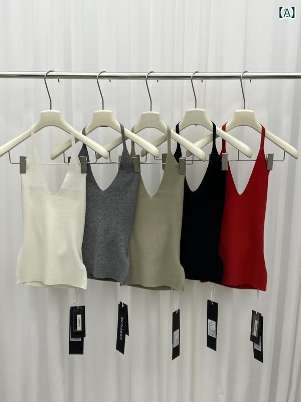 レディース トップス ホルターネック レディース トップス ホルターネック BU CLASSIC 背中 開き セクシー V ネック ホルターネック ニット ベスト 女性 夏 新作 ホット ガール スリム ノースリーブ トップ