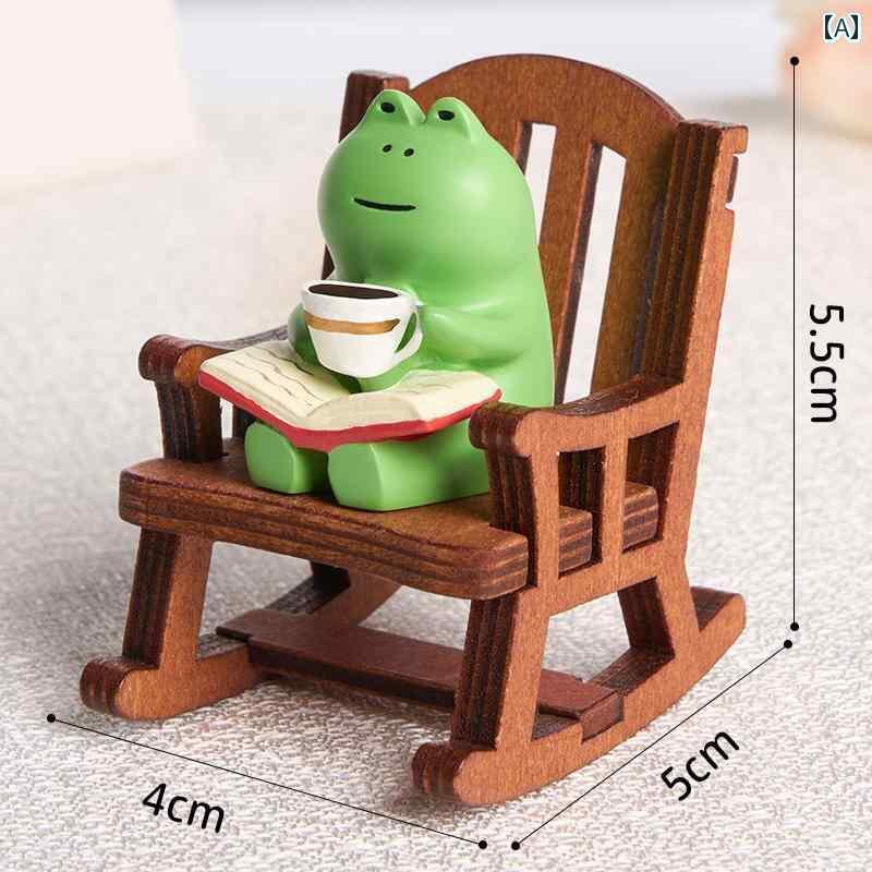 送料無料 おもちゃ ホビー かわいい カエルの 癒しの小さな 装飾 品、 オフィス ワークステーション、 感情の 安定、 本、 デスク トップの 装飾、 誕生日...