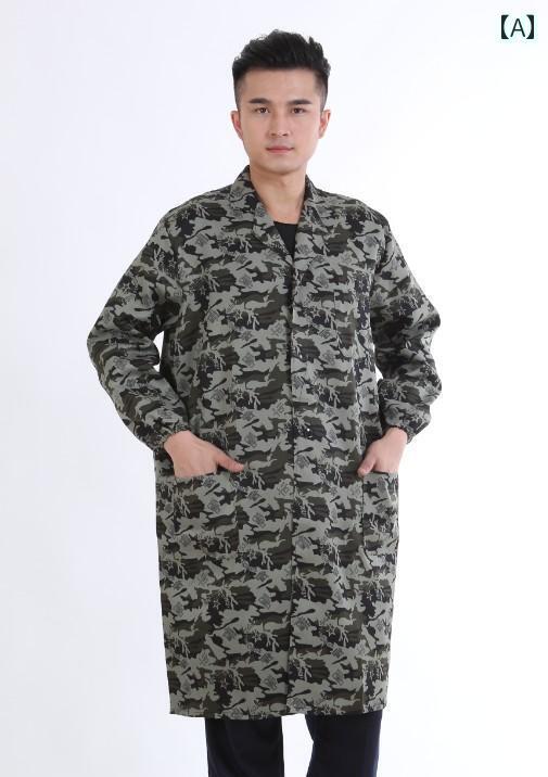 送料無料 作業着 セット 送料無料 作業着 セット 労働 保護 服、 ロング コート、 作業 迷彩 輸送 防 汚 男女 兼用 工場 秋 研 削 保険