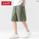ショートパンツ ハーフパンツ Baleno 夏 メンズ コットン ショート パンツ 和風 ウエスト ゴム ホーム カジュアル ゆったり A