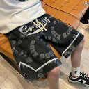 ショートパンツ ハーフパンツ アメ 文字 プリント デニムショートパンツ メンズ 夏 ゆったり 大きいサイズ 5点 ミディアム パンツ ハイ ストリート ファ...