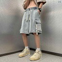 ショートパンツ ハーフパンツ ワークウェア デニム ショート パンツ メンズ 夏 薄手 ファッション ブランド カジュアル ボーイズ ゆったり 大きいサイズ ...