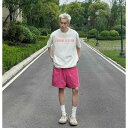 ショートパンツ ハーフパンツ ドーパミン ウェア ピンク 速乾 ショート パンツ メンズ 夏 薄手 アメリカン ヒップ ホップ カジュアル ビーチ スポーツ ...