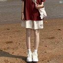 ショートパンツ ハーフパンツ アメリカン カジュアル スポーツ ショート パンツ レディース 夏 ゆったり ハイウエスト 細身 ストレート ワイド レッグ 5...