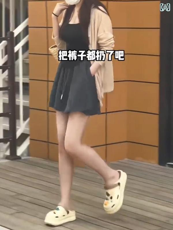 　ショートパンツ　ハーフパンツ グレーの ワイド レッグ ショーツ 大きいサイズ 太め mm ハイウエスト aライン スリム カジュアル パンツ 小柄 女性 バレエ スタイル プリーツスカート