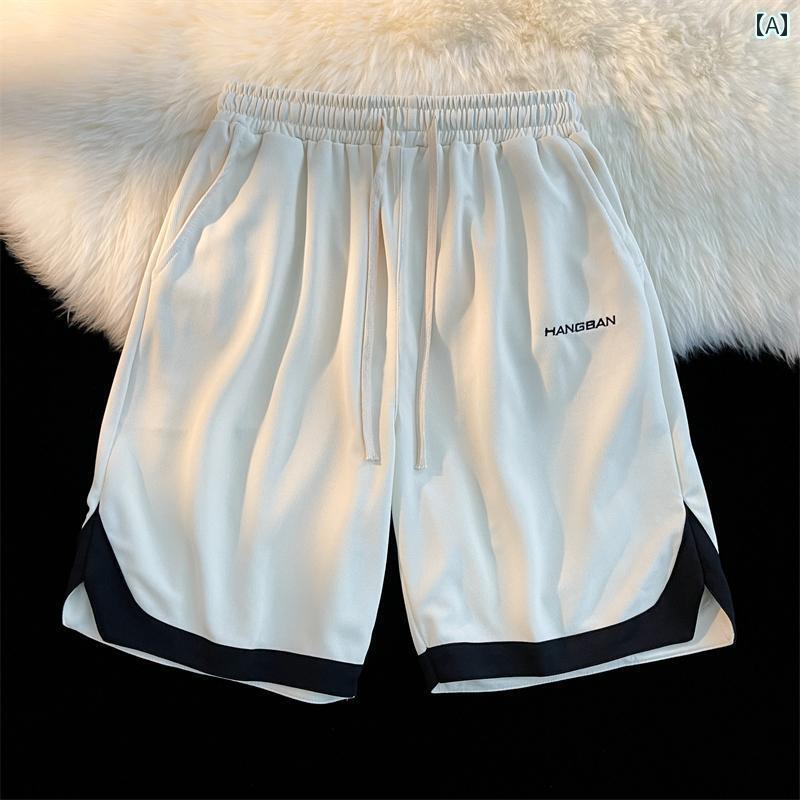 　ショート　ハーフ　パンツ　 アメリカン ストリートの 刺繍入り スポーツ ショーツ 男の子用 夏用 ゆ..