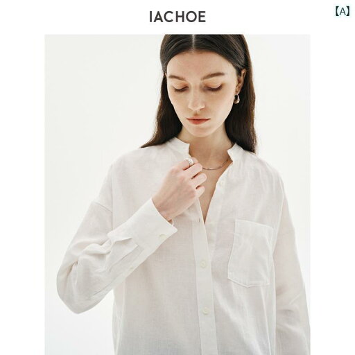レディース シャツ トップス IACHOE オールド マネー ホリデー フル リネン 長袖 シャツ 女性 25 春と 夏 アーク ヘムポケット トップ レディース シャツ トップス IACHOE オールド マネー ホリデー フル リネン 長袖 シャツ 女性 25 春と 夏 アーク ヘムポケット トップ