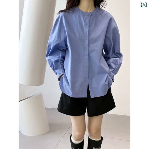 レディース Tシャツ ゆったり レディース チャイナ風 文学的な レトロ ラウンドネック シャツ 2025の ランタン スリーブの ゆったり レイ ヤード レディース Tシャツ ゆったり レディース チャイナ風 文学的な レトロ ラウンドネック シャツ 2025の ランタン スリーブの ゆったり レイ ヤード