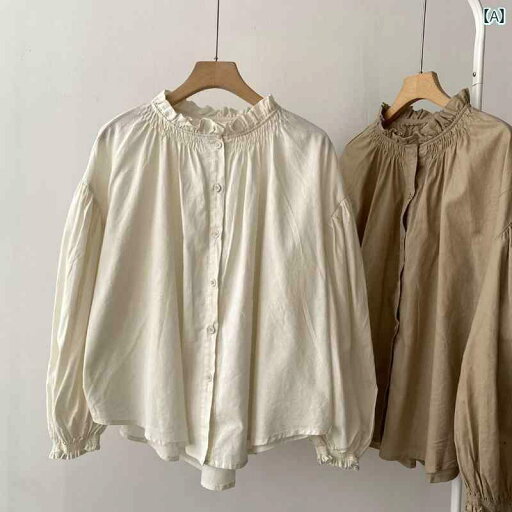 レディース Tシャツ ゆったり の ビッグ の カット ラベル 花 芽 菌 襟 綿 麻 長袖 シャツ レディース 秋 和風 老化 防止 リネンシャツ レディース Tシャツ ゆったり の ビッグ の カット ラベル 花 芽 菌 襟 綿 麻 長袖 シャツ レディース 秋 和風 老化 防止 リネンシャツ