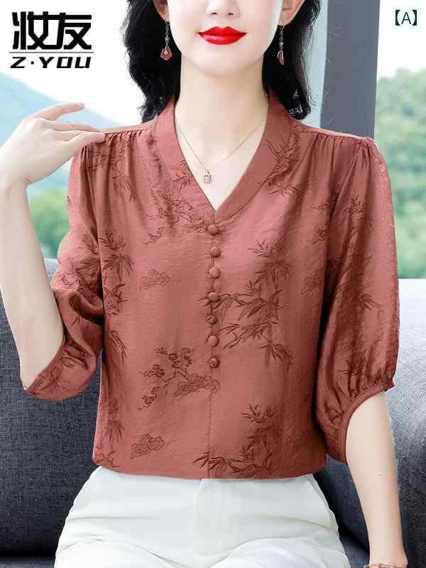 レディース　　シャツ　トップス シャツ レディース 夏 2025 高級 コットンリネン トップス 半袖 ママ ホット スタイル レディースシャツ