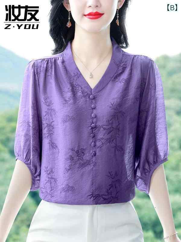 レディース　　シャツ　トップス シャツ レディース 夏 2025 高級 コットンリネン トップス 半袖 ママ ホット スタイル レディースシャツ