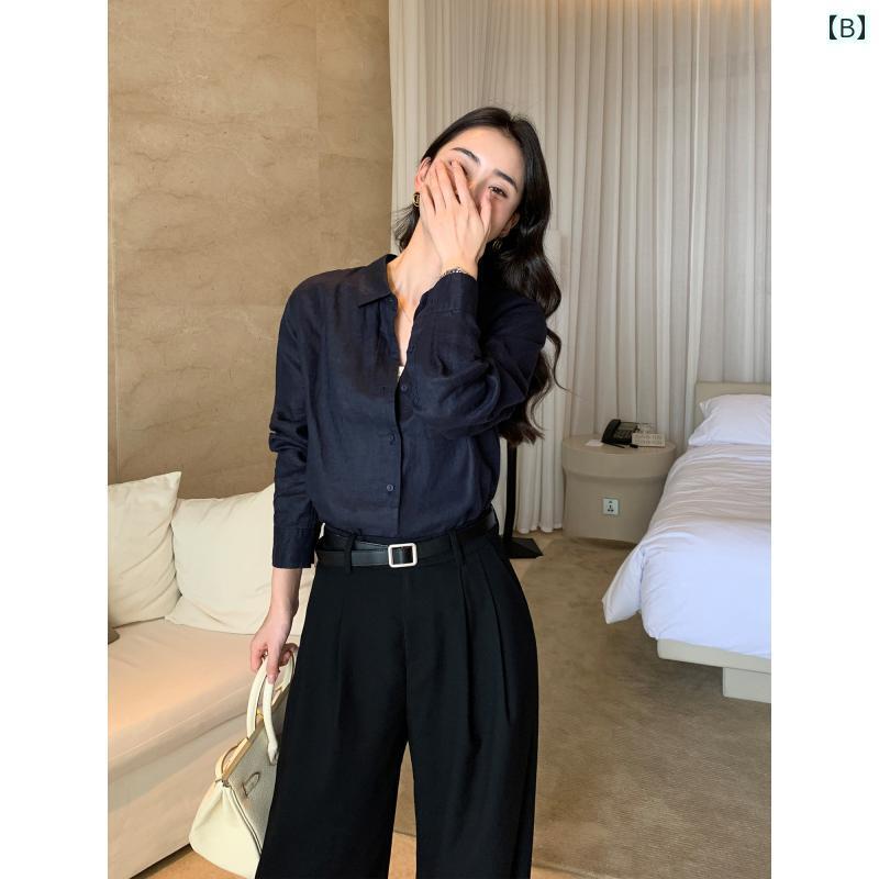 レディース　　シャツ　トップス MavenLin 麻 100 カジュアル 長袖 シャツ 2025 春 ゆったり レディース