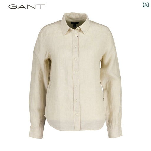 トップス レディース シャツ GANT ガント 春 レディース カジュアル モランディ スタイル 無地 ゆったり リネン 長袖 シャツ トップス レディース シャツ GANT ガント 春 レディース カジュアル モランディ スタイル 無地 ゆったり リネン 長袖 シャツ