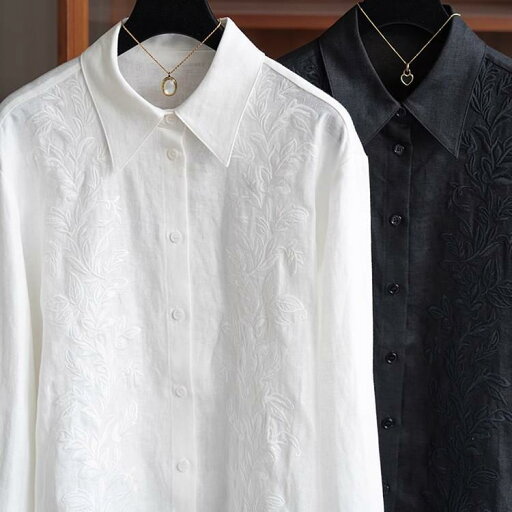 トップス レディース シャツ 強くお 勧め します ! 大手 メーカーの 品質 商品 女性用 重厚な 刺繍の ゆったり リネンシャツ トップス トップス レディース シャツ 強くお 勧め します ! 大手 メーカーの 品質 商品 女性用 重厚な 刺繍の ゆったり リネンシャツ トップス