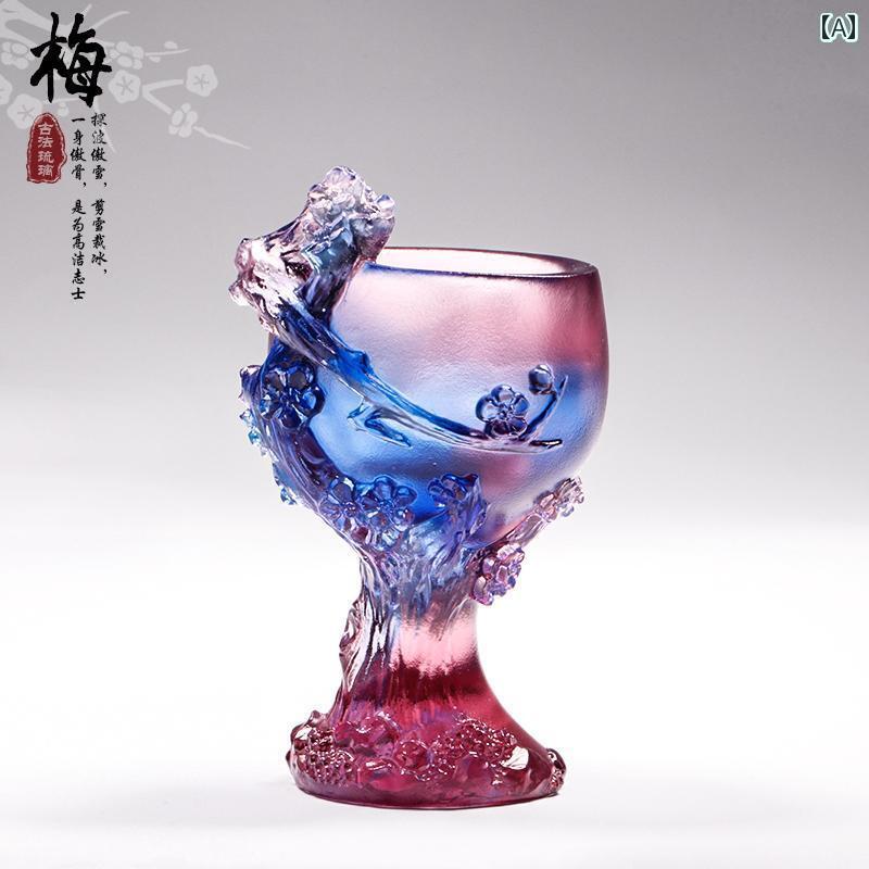 　ホビー　雑貨　装飾品 色 釉 梅 蘭 竹 菊の カップと ボウル 人向け 高級 チャイナ風 ギフトで な 手 お土産(3)