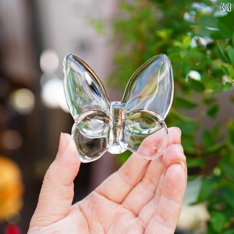 ホビー 雑貨 装飾品 クリスタル ガラス 蝶 ドレッシング テーブル デスク トップ 装飾品 軽量 高級 ホームデコレーション ガールフレンド 子供への ギフ...