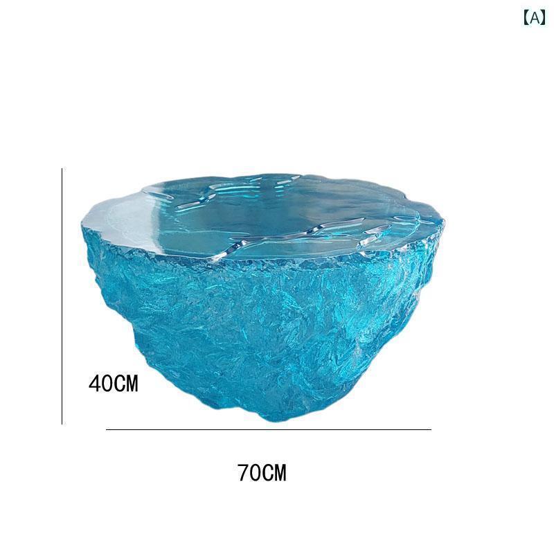 　雑貨　装飾品　 の 丸 テーブルチェア ホテルの コーヒー テーブル アート 装飾 家具な 透明 樹脂の 床の(3)