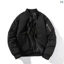ジャケット パーカー メンズ シンプル 春秋冬 空軍 MA 1 パイロット ジャケットコットン コート 男女 カップル 無地 カジュアル 厚手 野球 ユニフォ...