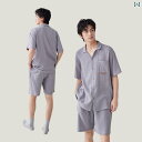 パジャマ レディース 上下 2025 パジャマ メンズ 夏 織り 綿 半袖 薄手 ホーム 服は 外で 着用 できます 大きいサイズ スーツ