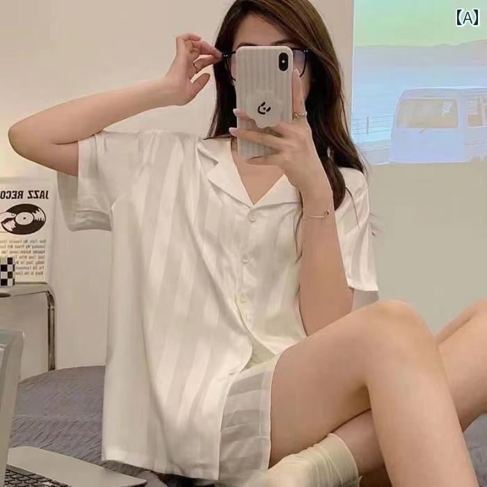 　パジャマ　レディース　上下 パジャマ 女の子 夏 半袖 カーディガン 冷感 涼 感 高級 外出 着 大きめ サイズ 家 スーツ