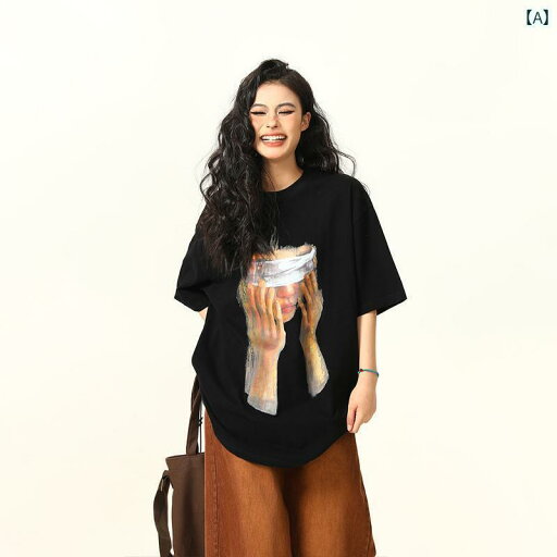 Tシャツ レディース かわいい アジ アメリカン ストリート プリント 半袖 Tシャツ 男女兼用 チャイナ 風 ヒップ ホップ ファッション 夏 Tシャツ レディース かわいい アジ アメリカン ストリート プリント 半袖 Tシャツ 男女兼用 チャイナ 風 ヒップ ホップ ファッション 夏