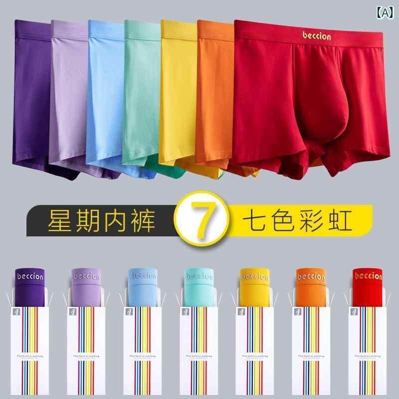 ボクサーパンツ 下着 ショーツ 2025年 メンズ レインボー 下着 ウィーク 綿間 ボーイズ ボクサーショーツ