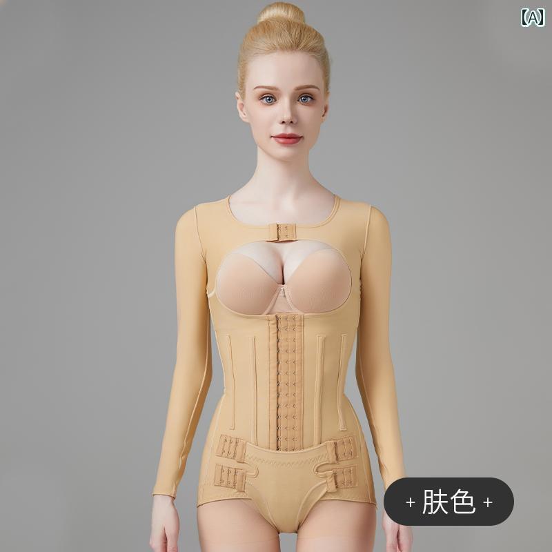 　コルセット　ベルト　レディース　ウエスト 脂肪 吸引 術後の ウエストと 腹部 補助 乳房 腕と 上半身用の ボディ シェイピング 衣類 腹部用の な 圧力 強化 弾性(4)