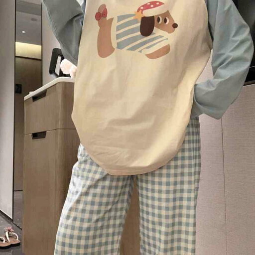 レディース パジャマ スウェット 上下 チェック 柄 綿 長袖 パジャマ 女性 春秋 2025 ホーム 服 ラウンドネックプルオーバー スーツ 春 レディース パジャマ スウェット 上下 チェック 柄 綿 長袖 パジャマ 女性 春秋 2025 ホーム 服 ラウンドネックプルオーバー スーツ 春