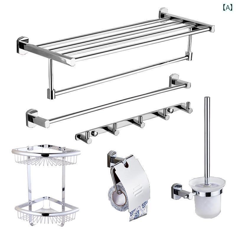 インテリア　ラック　収納 全 銅製 バス タオル ラック シングル ロッド ダブル 浴室 衣類 ハードウェ..