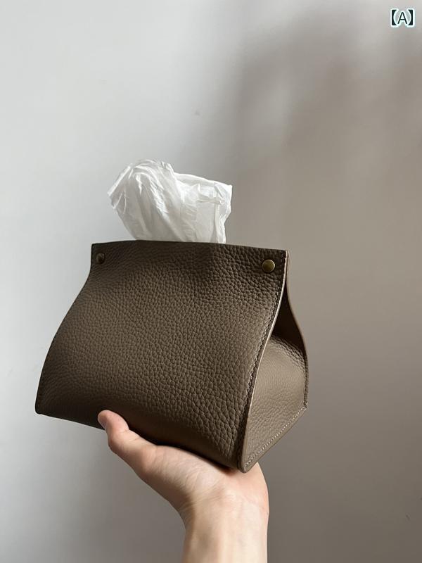 インテリア　ラック　収納　フック 第一層 ライチ 牛革 ティッシュ ボックス 車 100 革 軽量 高級 バッグ