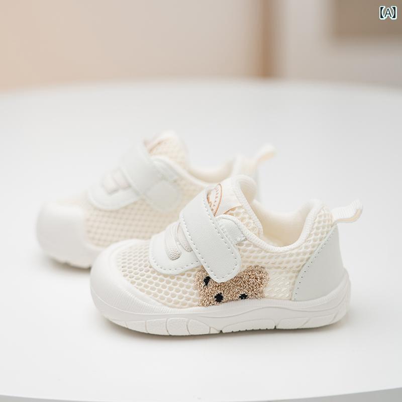赤ちゃん 靴 シューズ ベビー シューズ 春夏 メッシュ 1 ～ 3歳 男の子 女の子 ソフト ソール 滑り止め..