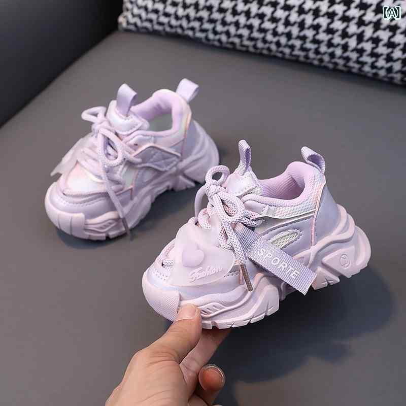 赤ちゃん 靴 シューズ 1歳の 赤ちゃんの 女の子 靴 春秋 幼児の 通気性の ある スポーツ シューズ かわいいお父さんの 2