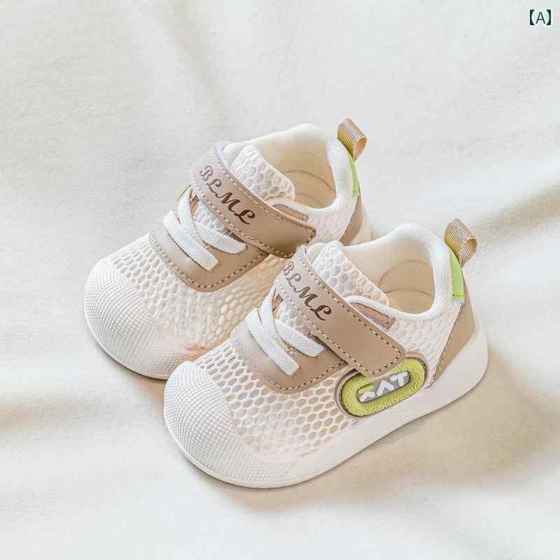 赤ちゃん　靴　シューズ Jingqi ベビー ガールズ 幼児 サンダル 春夏 メッシュ シングル シューズ ソフト ソール 滑り止め 通気性 男性 機能
