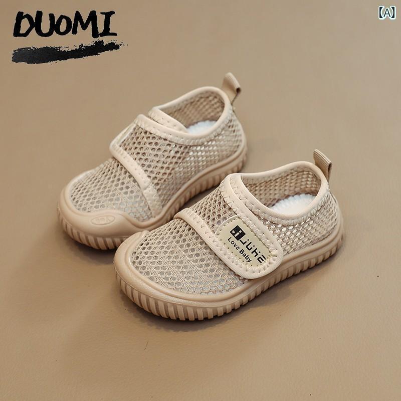 ベビー　シューズ　かわいい 春夏 メッシュ シューズ シングル 通気性 子供 幼稚園 室内 靴 屋外 女の..