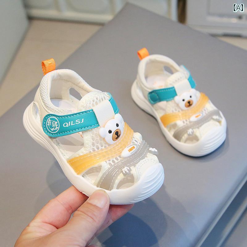 ベビー　シューズ　かわいい ベビー 夏の新 2024 幼児の 靴 013歳の 男の子と 女の子 ソフト ソール 滑り止め 通気性 サンダル