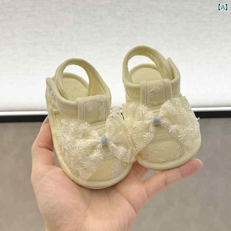 ベビー　シューズ　かわいい 夏用 1歳 女の子 プリンセス 幼児用 シューズ 68912ヶ月 赤ちゃん用 つま先 閉じ アンチ キック 通気性 サンダル