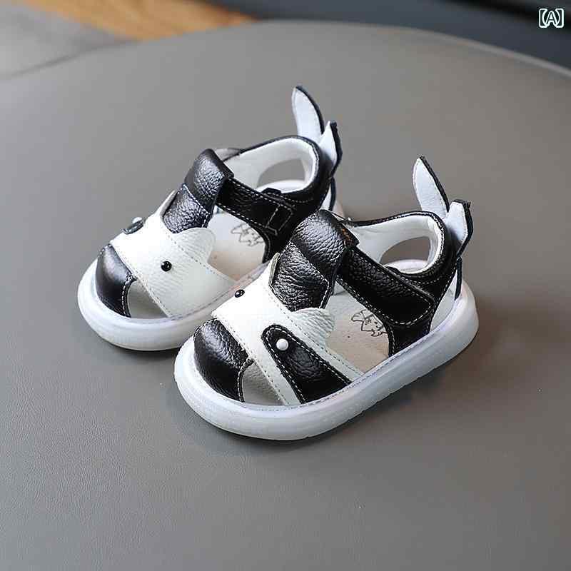 ベビー　シューズ　かわいい 夏の 包 頭 ベビー サンダル 男の子用 柔らかい 底 滑り止め 013歳の シューズ 女の子 幼児の 学習 通気性