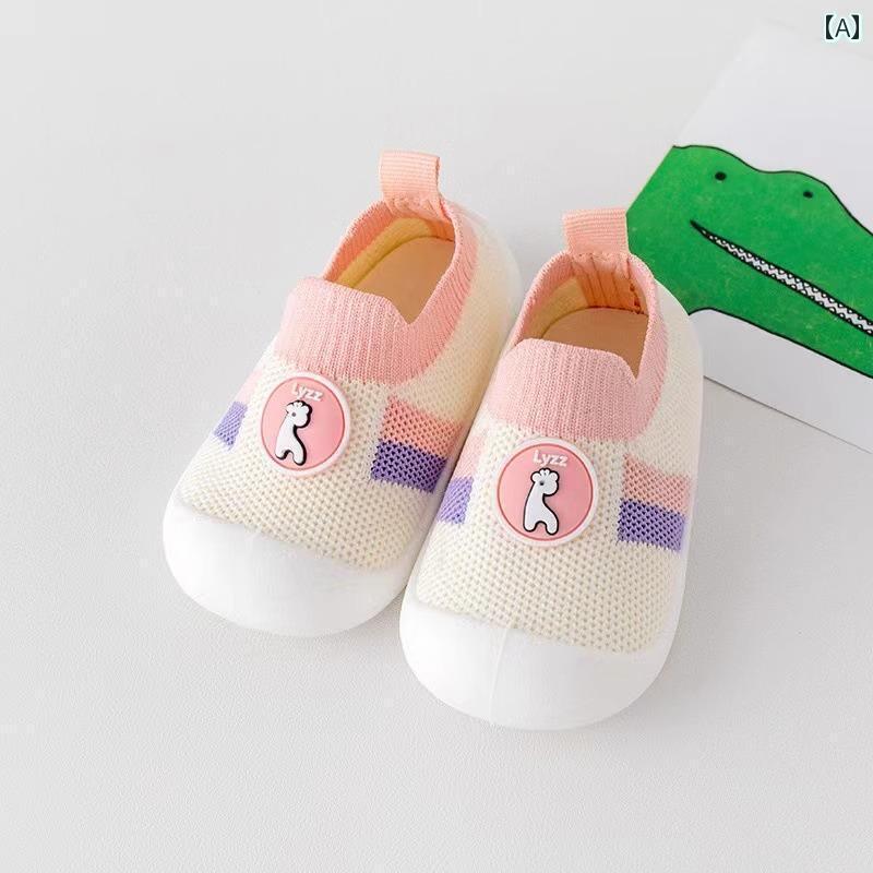 ベビー　シューズ　かわいい 春秋 赤ちゃんの 幼児の 靴 ソフト ソール メッシュ 通気性 滑り止め 男女..