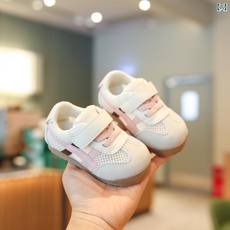 ベビー　シューズ　かわいい ベビー 学習 シューズ 男の子 機能 女の子 春秋 子供 靴 メッシュ 通気性 ..