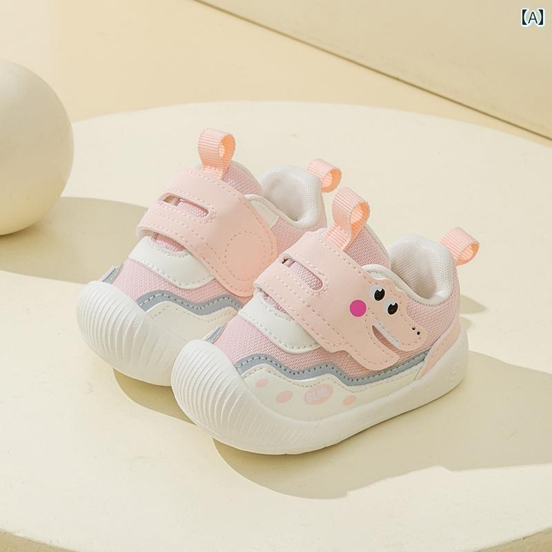 ベビー　シューズ　かわいい Kinofu 子供 靴 ベビー シューズ ソフト ソール 春秋 小さい ワニ 軽量 メッシュ 通気性 幼児 滑り止め