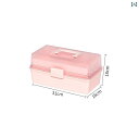 メイク 道具 セット 美術 学生用 ツール ボックス 化粧 品 収納 絵画 3 層 折りたたみ ネイル 透明