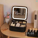 メイク 道具 セット 化粧 ポーチ ミラー 付き LED ライト 女性 メイクアップ アーティスト プロ ボックス ポータブル大容量 自宅 旅行