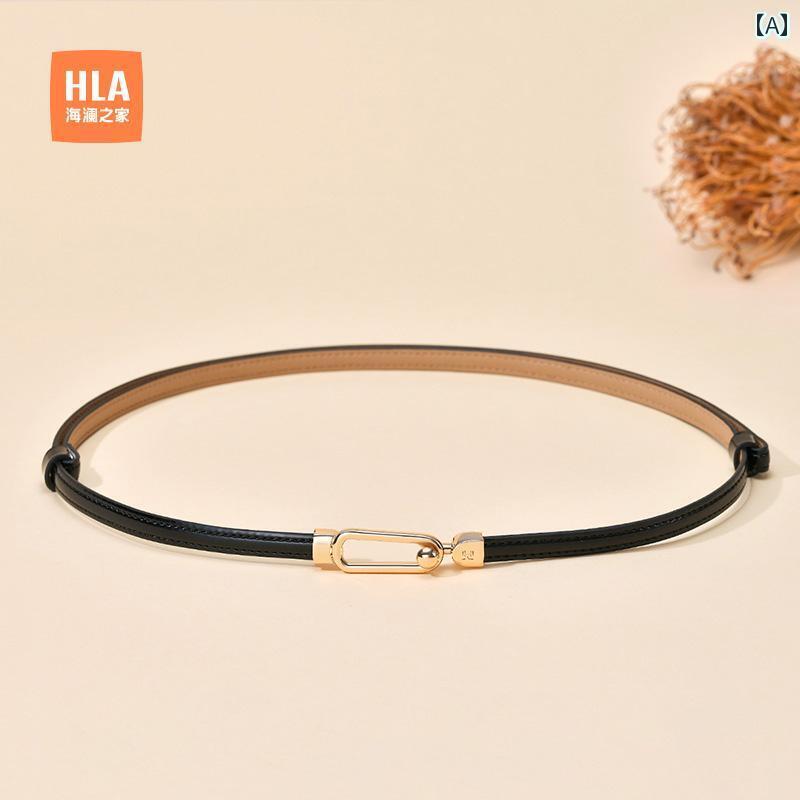 レディース　ベルト　カジュアル Heilan Home ベルト レディース 2024新 バックル ウエスト チェーン ..