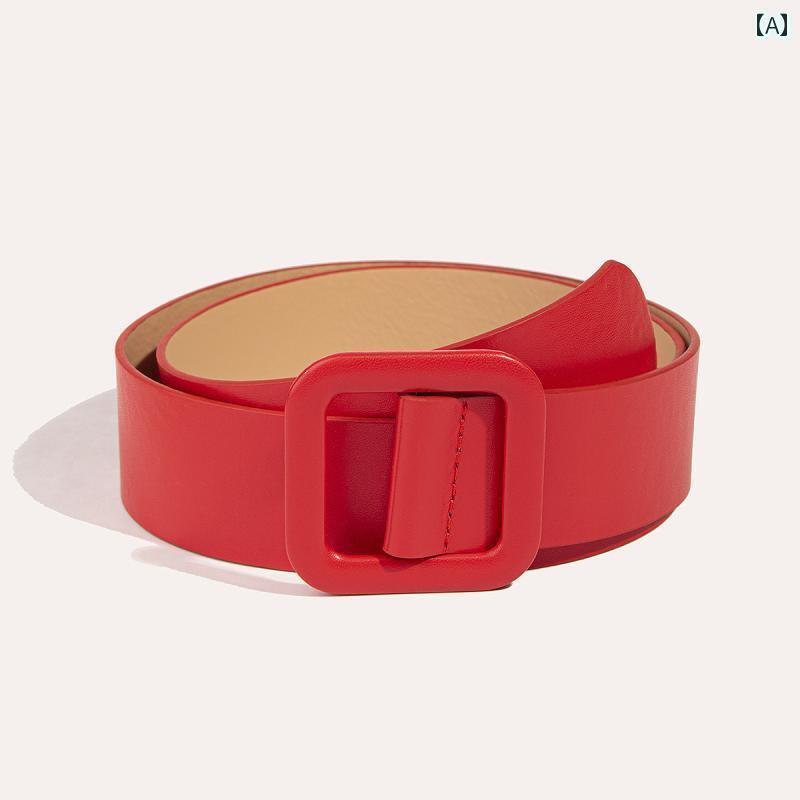 レディース　ベルト　カジュアル シンプル 黄色の 装飾 ベルト おしゃれな 幅 広 レディース スカート アクセサリー セーター コート ウエスト シール ジーンズ パンツ