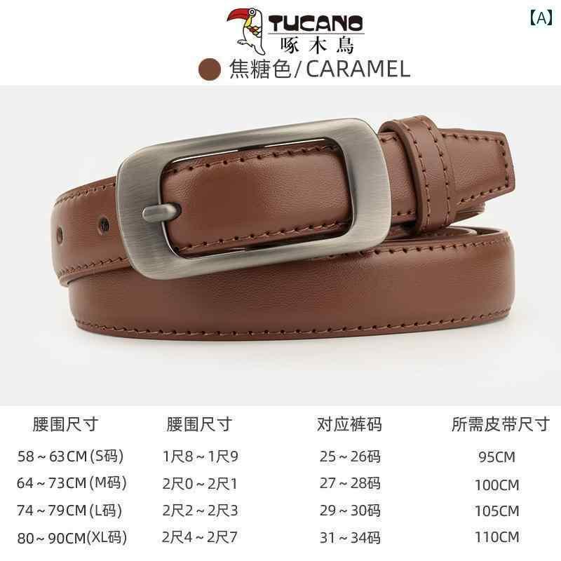 レディース　ベルト　カジュアル キツツキ ベルト レディース ピン バックルベルト 革 ビジネス カジュ..