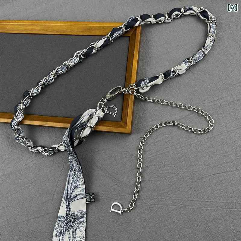 レディース ベルト カジュアル メタル ウエスト チェーン アクセサリー レディース スカーフ ベルト 装飾 スカート セーター ジーンズ 2025