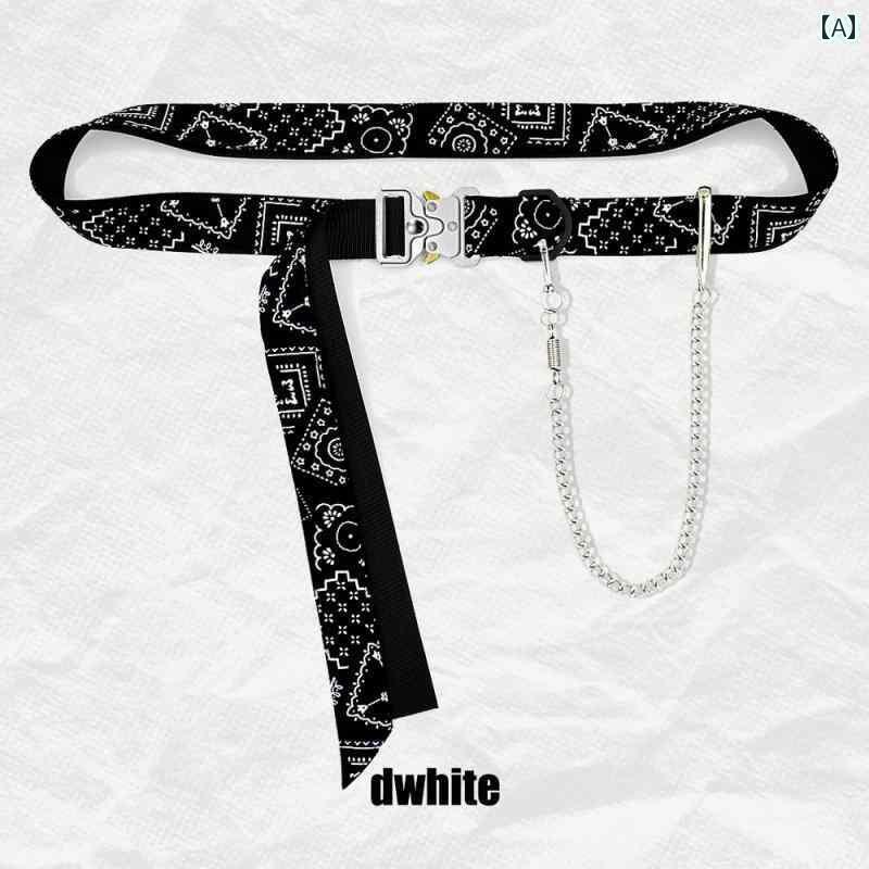 レディース　ベルト　カジュアル 布 ベルト メンズ クール イン ジーンズ チェーン アクセサリー 若見え 男性用 レディース スタイル 装飾