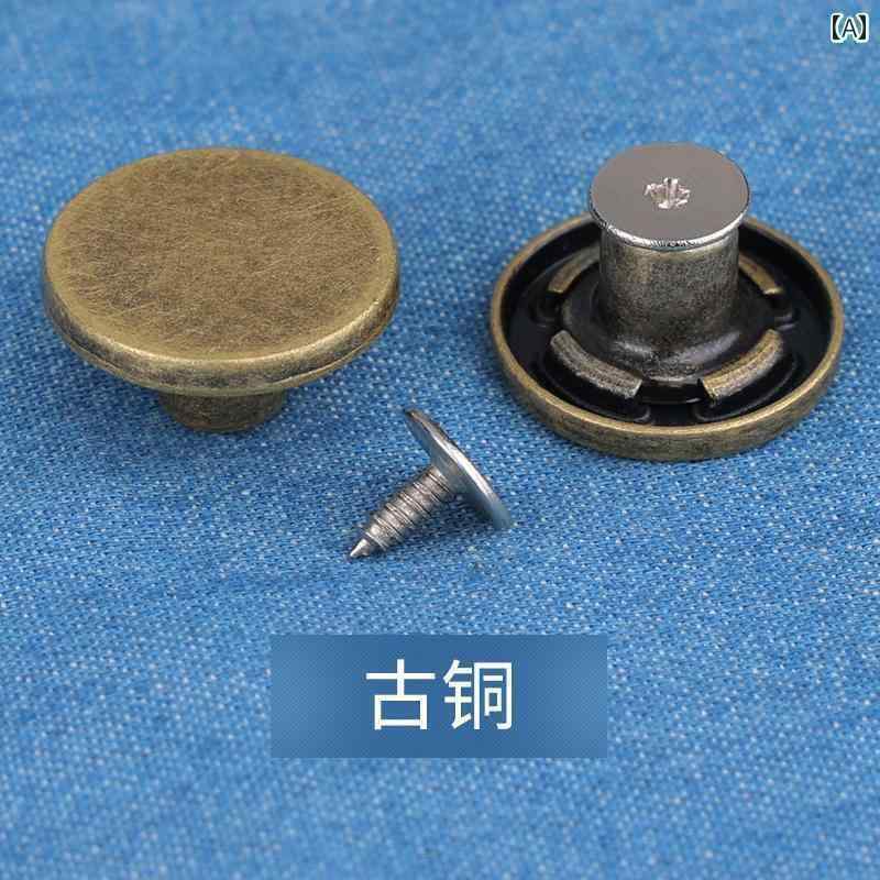 ボタン　カジュアル　アクセサリー ボタン ジーンズ ウエスト パンツ 周りを 減らす 締め付け バックル 高級 金属 服 固定 アクセサリー